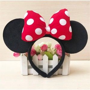 Prowow Lovely Dot Minnie Ears Headbands for Baby Girl Minnie Headband Baby Girl